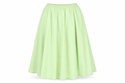 Janique Womens Green Cotton Flare Skirt Size 28 in
