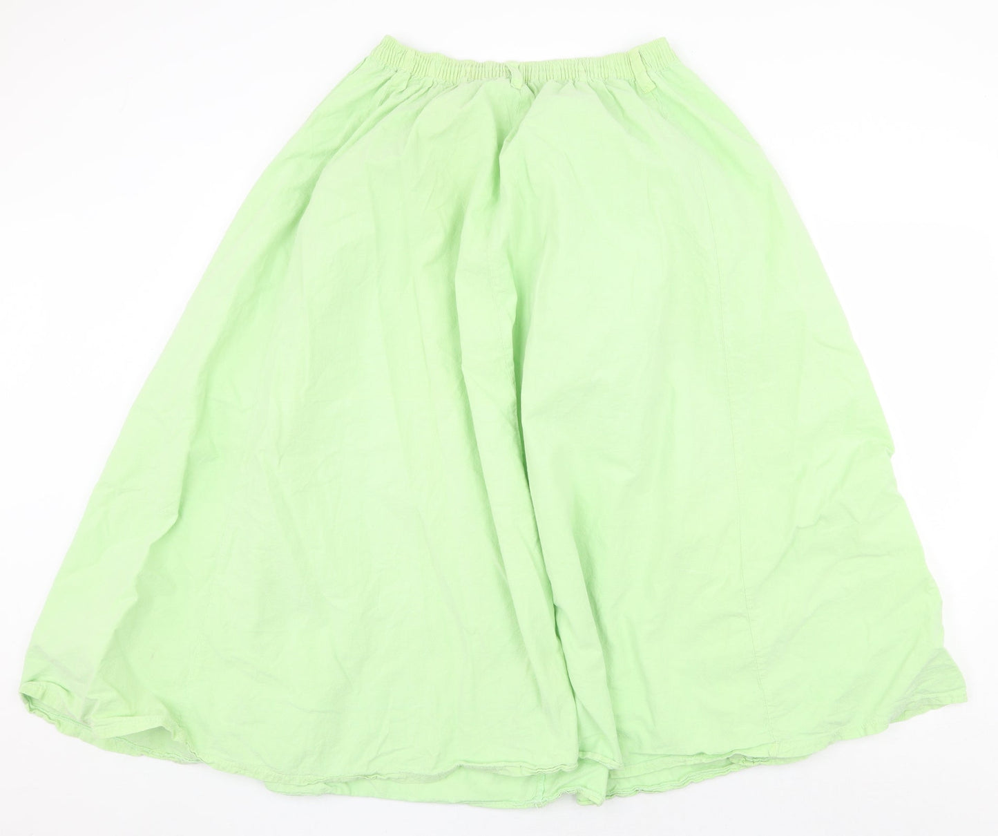 Janique Womens Green Cotton Flare Skirt Size 28 in