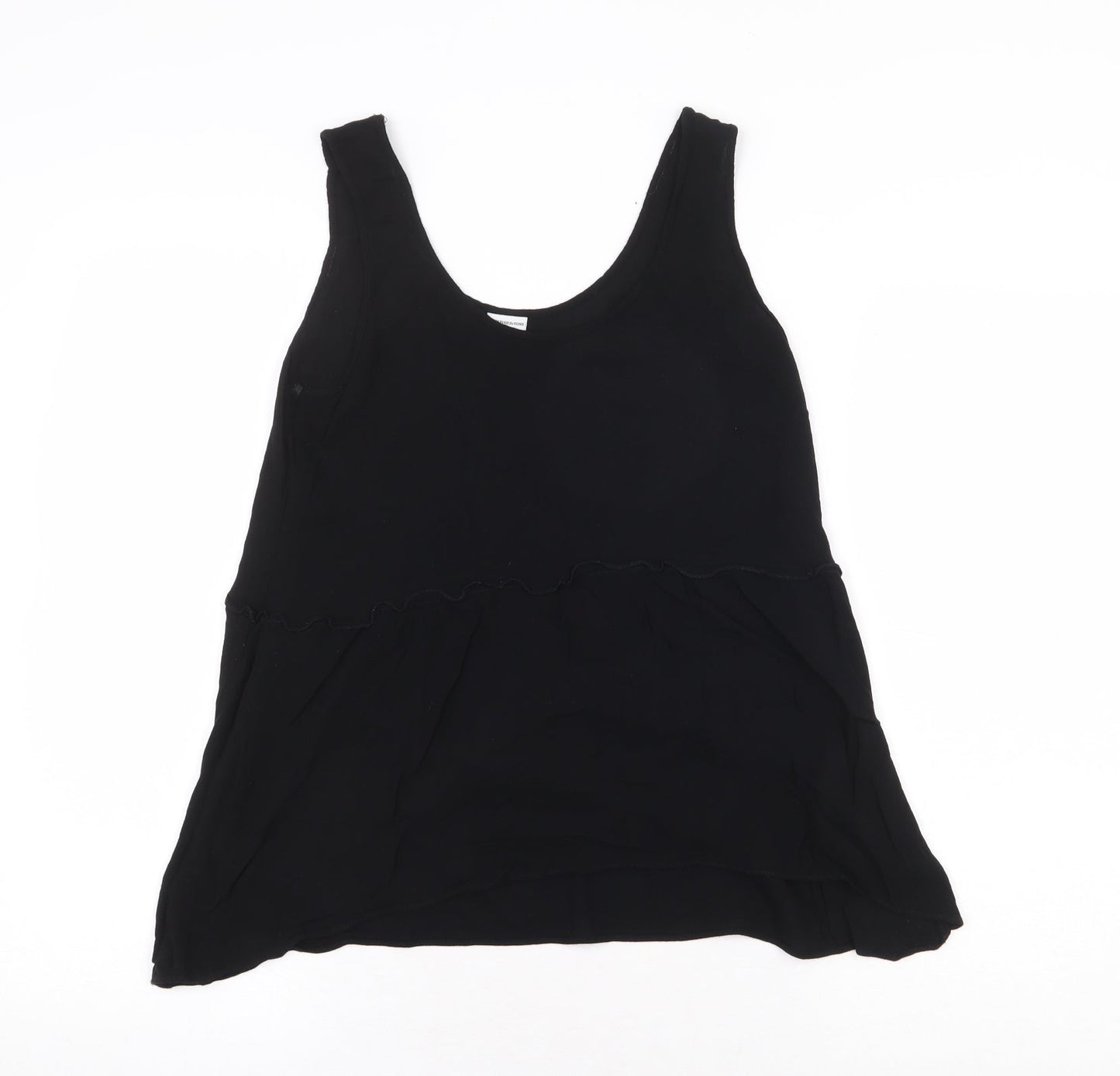 Womens UK Size 10 Jaqueline de Yong Black Basic Tank