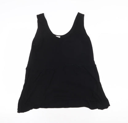 Womens UK Size 10 Jaqueline de Yong Black Basic Tank