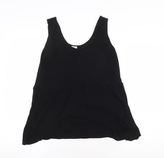 Womens UK Size 10 Jaqueline de Yong Black Basic Tank