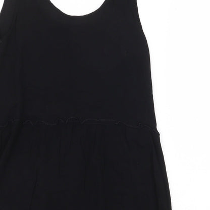Womens UK Size 10 Jaqueline de Yong Black Basic Tank