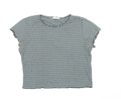 Womens UK Size S Cooperative Blue Basic T-Shirt