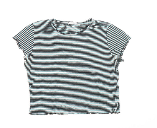Womens UK Size S Cooperative Blue Basic T-Shirt