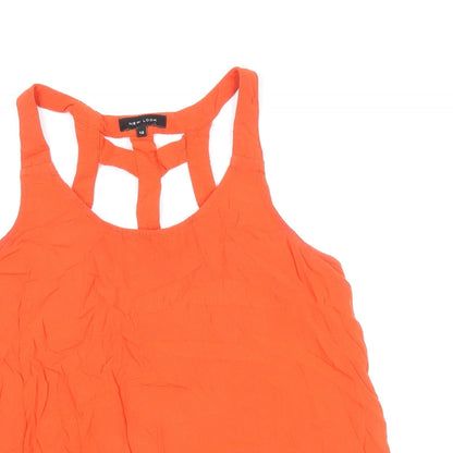Womens UK Size 12 New Look Red Basic Tank