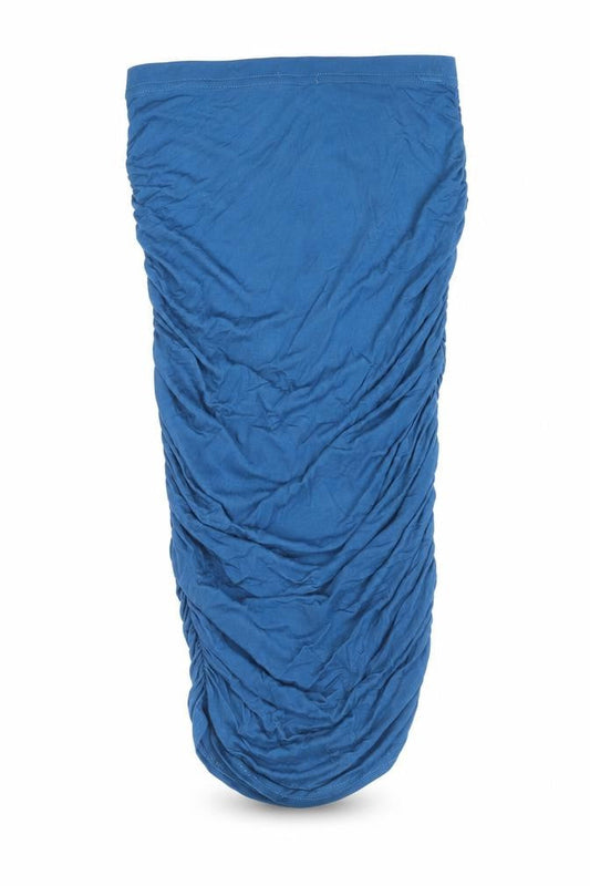 Boohoo Womens Blue Viscose Bodycon Size 12 Off the Shoulder Pullover