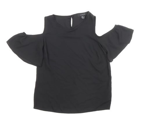Womens UK Size 6 Atmosphere Black Basic Blouse