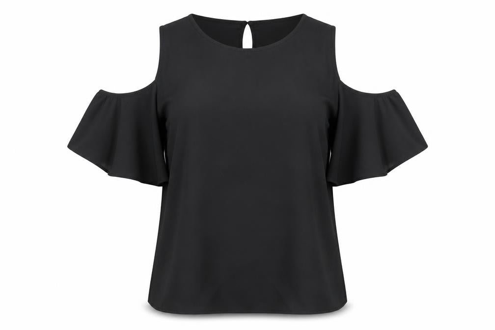 Womens UK Size 6 Atmosphere Black Basic Blouse