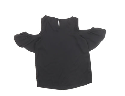 Womens UK Size 6 Atmosphere Black Basic Blouse