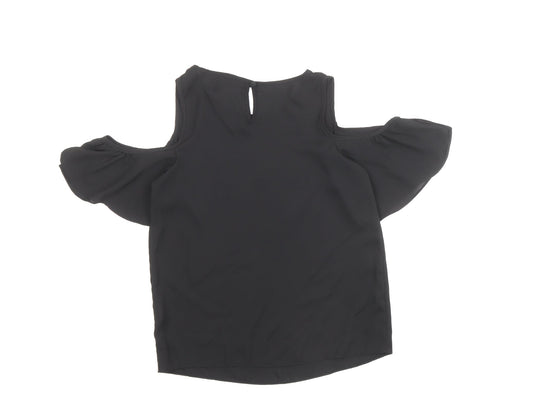 Womens UK Size 6 Atmosphere Black Basic Blouse