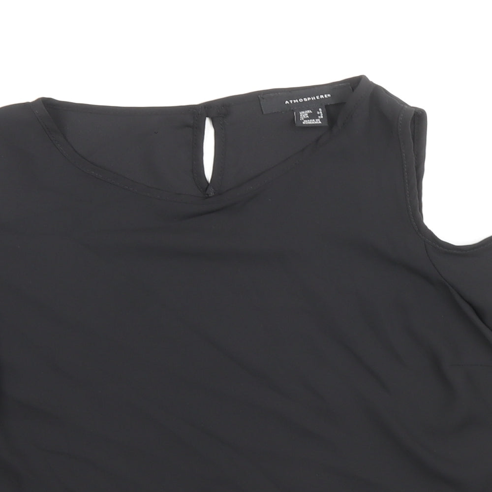 Womens UK Size 6 Atmosphere Black Basic Blouse