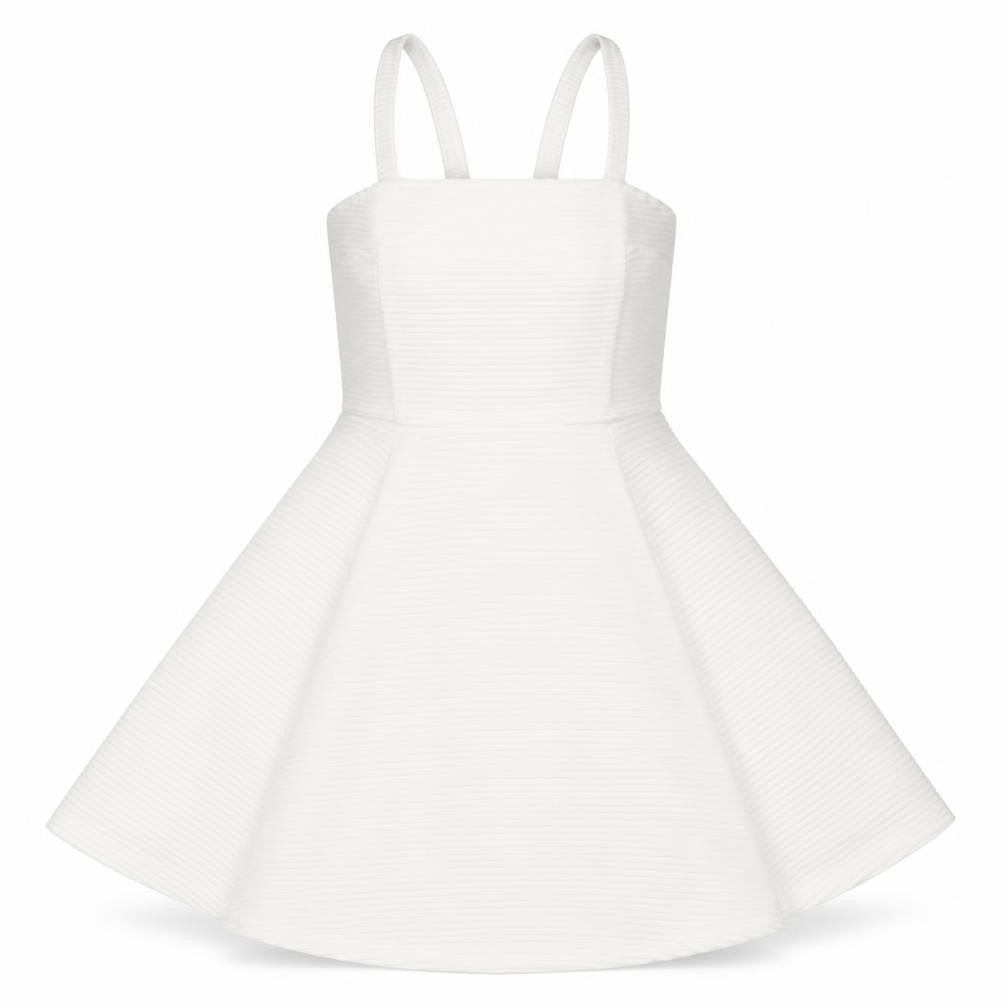 Divided by H&M Womens White Polyester Pinafore/Dungaree Dress Size M Square Neck Pullover