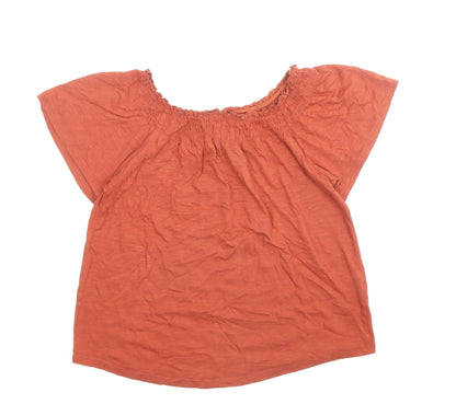 Womens UK Size 8 New Look Brown Basic T-Shirt