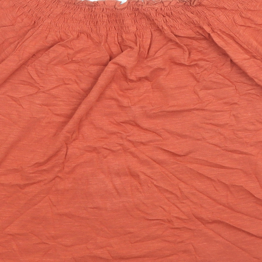 Womens UK Size 8 New Look Brown Basic T-Shirt