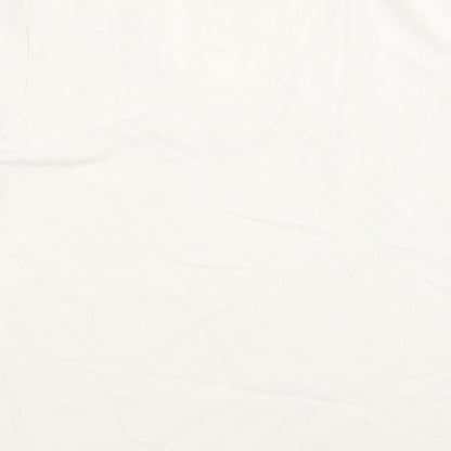 SheIn Womens Beige Polyester Basic Blouse Size S V-Neck