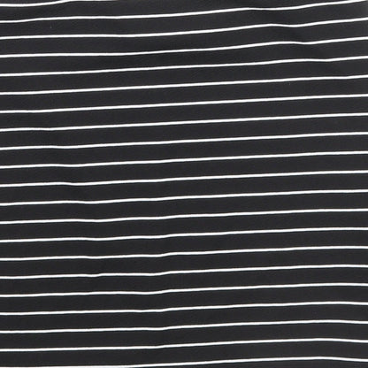 Miss Selfridge Womens Black Striped Polyester Bandage Skirt Size 10