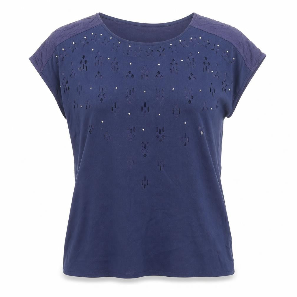 Womens UK Size M Klass Blue Basic T-Shirt