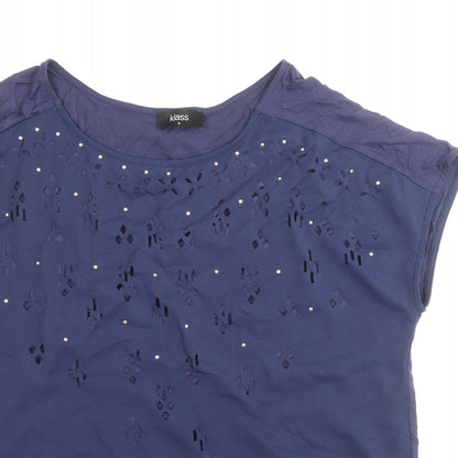 Womens UK Size M Klass Blue Basic T-Shirt