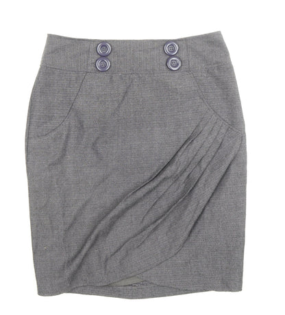 NEXT Womens Black Polyester Straight & Pencil Skirt Size 8 Zip