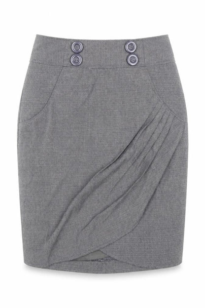 NEXT Womens Black Polyester Straight & Pencil Skirt Size 8 Zip