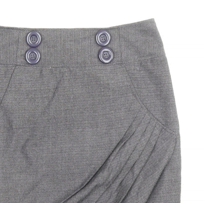 NEXT Womens Black Polyester Straight & Pencil Skirt Size 8 Zip