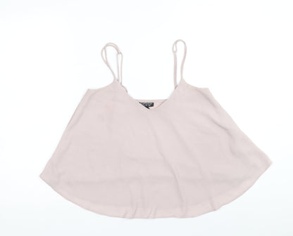 Womens UK Size 6 Topshop Purple Cropped Tank