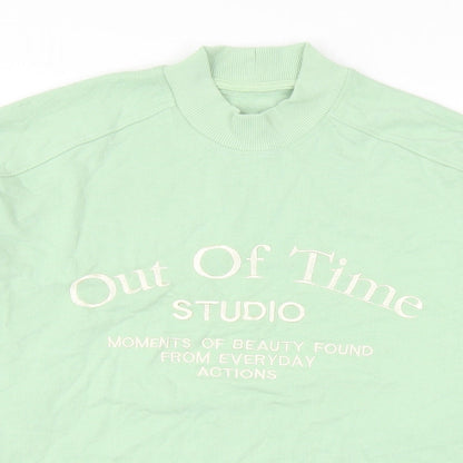 Preworn Womens Green Polyester Pullover Sweatshirt Size S Pullover - Out Of Time