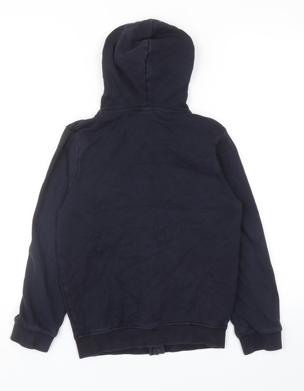 TU Boys Blue Cotton Full Zip Hoodie Size 9 Years Zip
