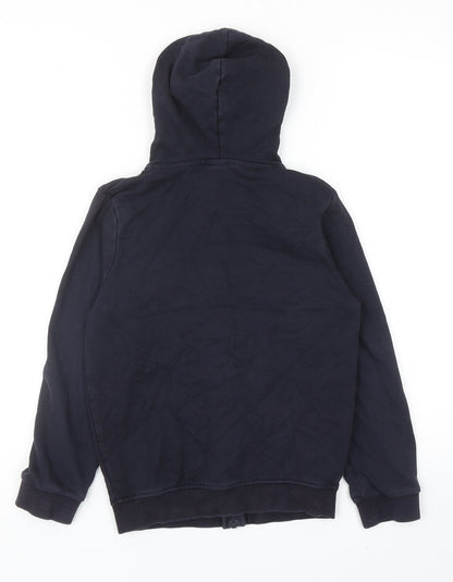 TU Boys Blue Cotton Full Zip Hoodie Size 9 Years Zip