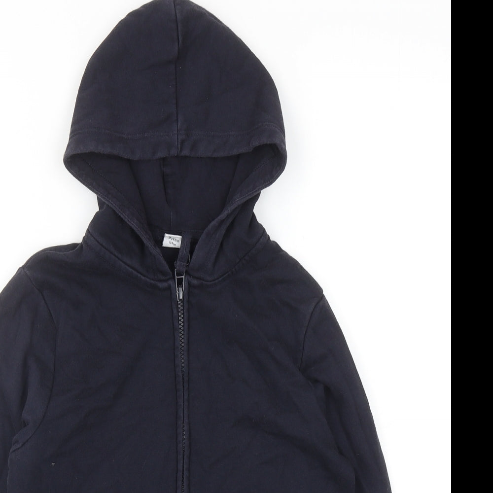 TU Boys Blue Cotton Full Zip Hoodie Size 9 Years Zip