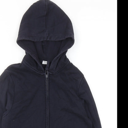 TU Boys Blue Cotton Full Zip Hoodie Size 9 Years Zip