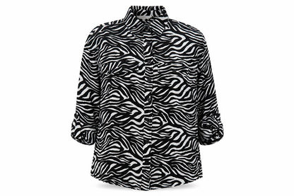 Womens UK Size 10 NEXT Black Basic Button-Up