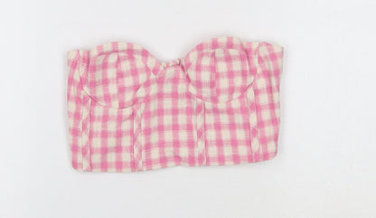Womens UK Size 4XL Zara Pink Cropped Tank