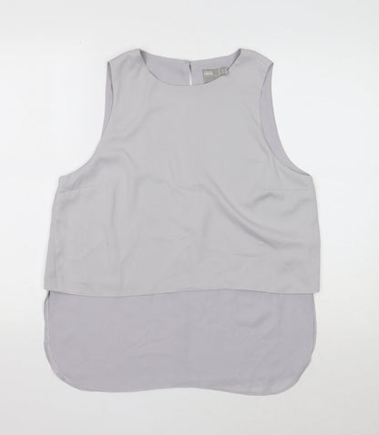 Womens UK Size 14 ASOS Grey Basic Tank