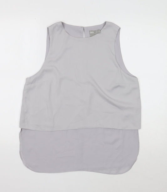 Womens UK Size 14 ASOS Grey Basic Tank