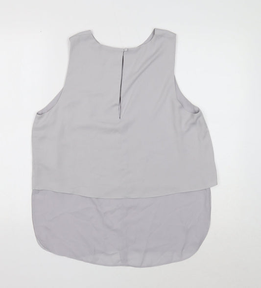Womens UK Size 14 ASOS Grey Basic Tank