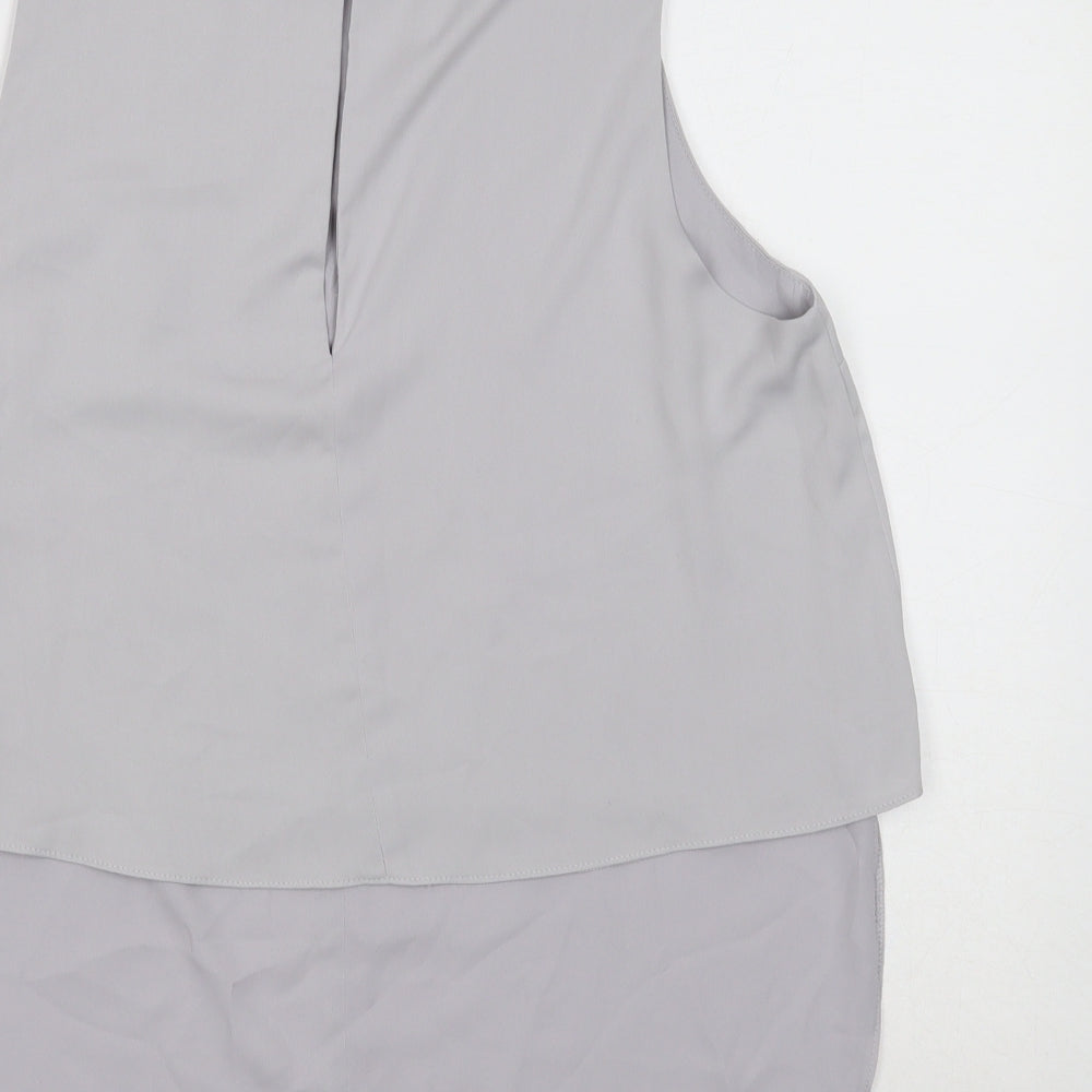 Womens UK Size 14 ASOS Grey Basic Tank