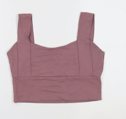 Womens UK Size XL Preworn Purple Cropped Tank