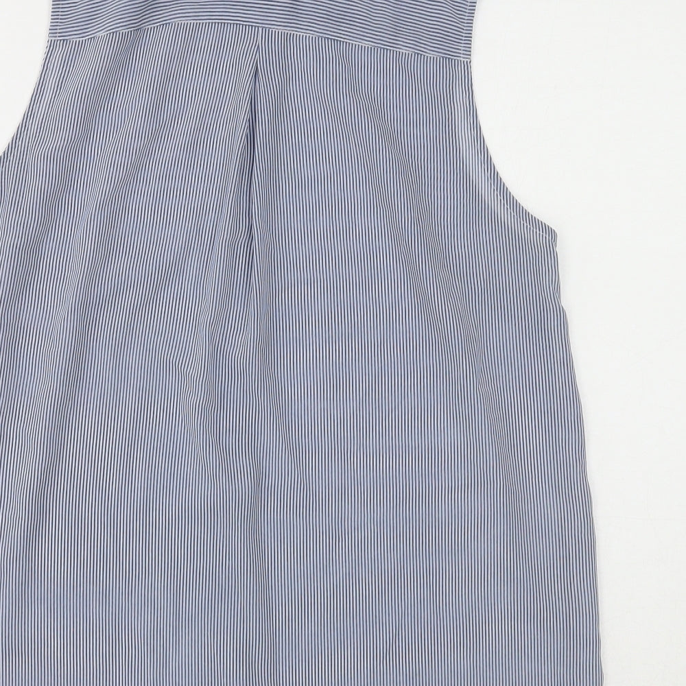 Womens UK Size 12 H&M Blue Basic Button-Up