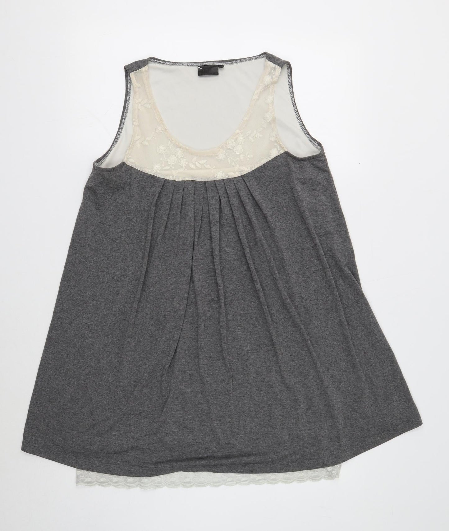 Womens UK Size 12 Rainbow Grey Basic Tank