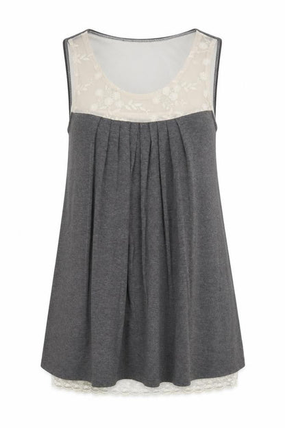 Womens UK Size 12 Rainbow Grey Basic Tank