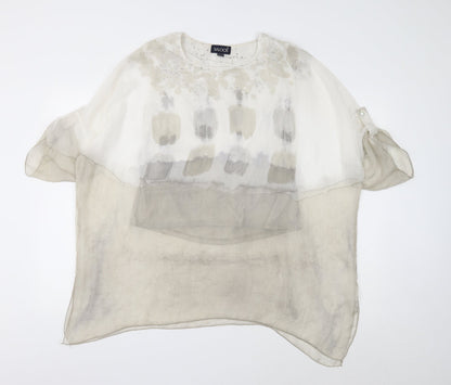 Womens UK Size 12 Saloos White Basic T-Shirt