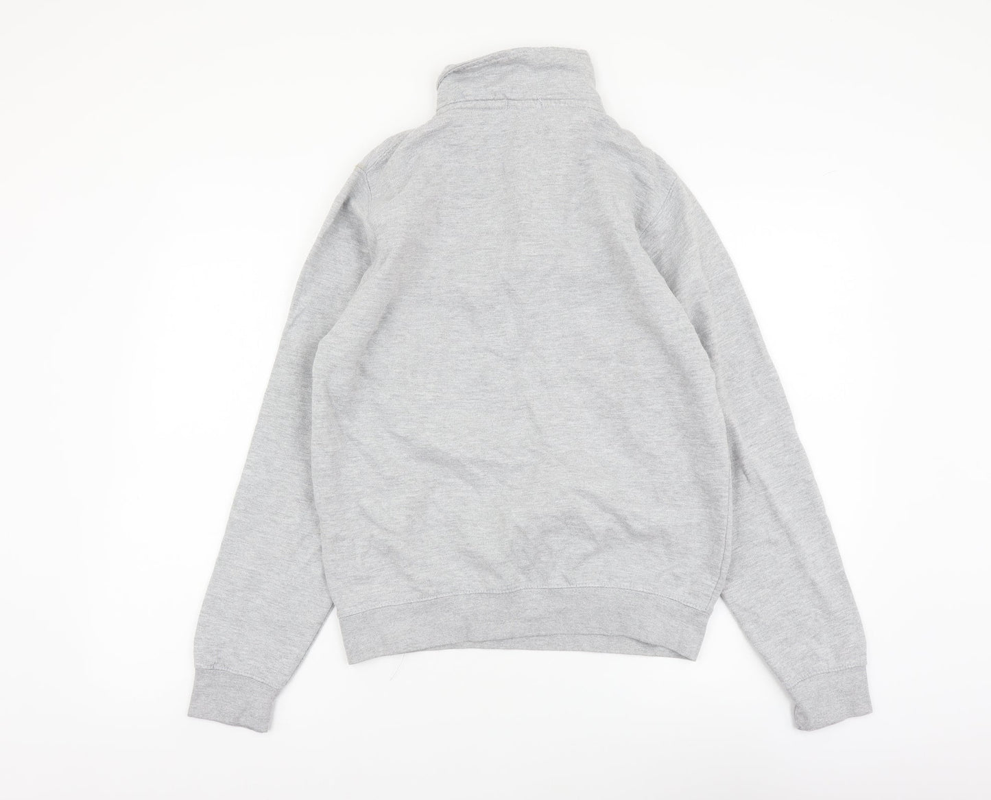 GirlKnowsAll Womens Grey Cotton Pullover Sweatshirt Size S Zip - Oregon Portland