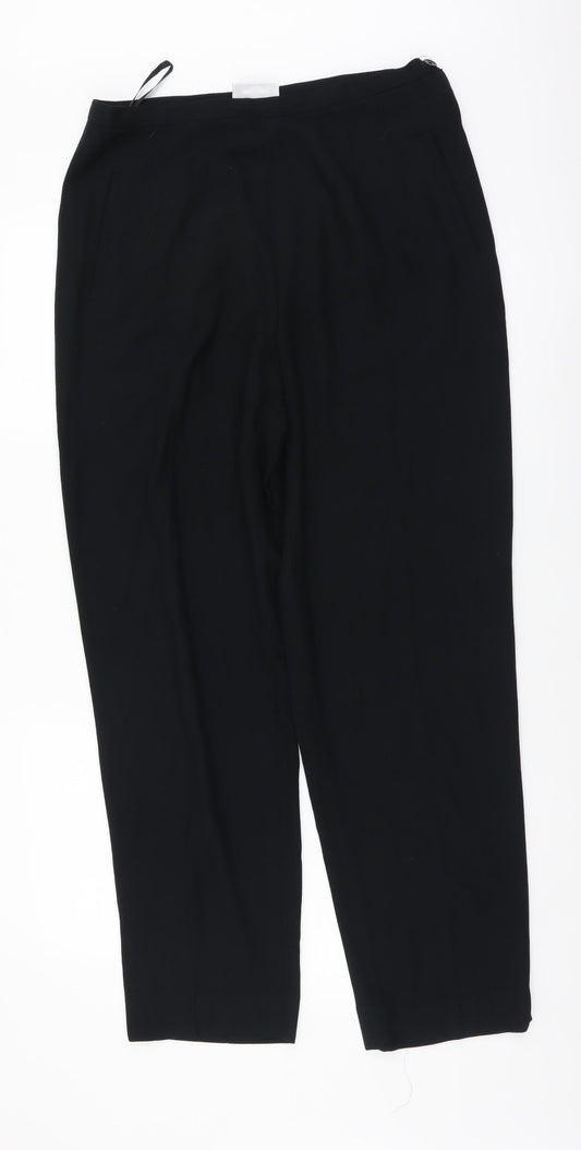 Womens UK Size 14 Principles Regular Fit Dress Pants Black Trousers