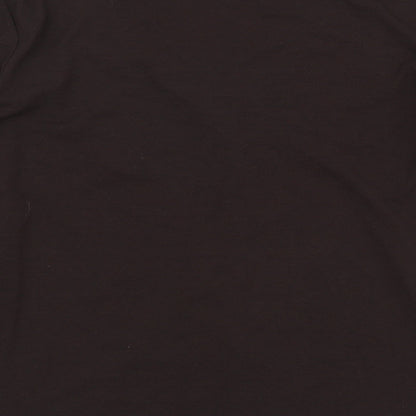 CC Womens Brown Viscose Basic Blouse Size L V-Neck