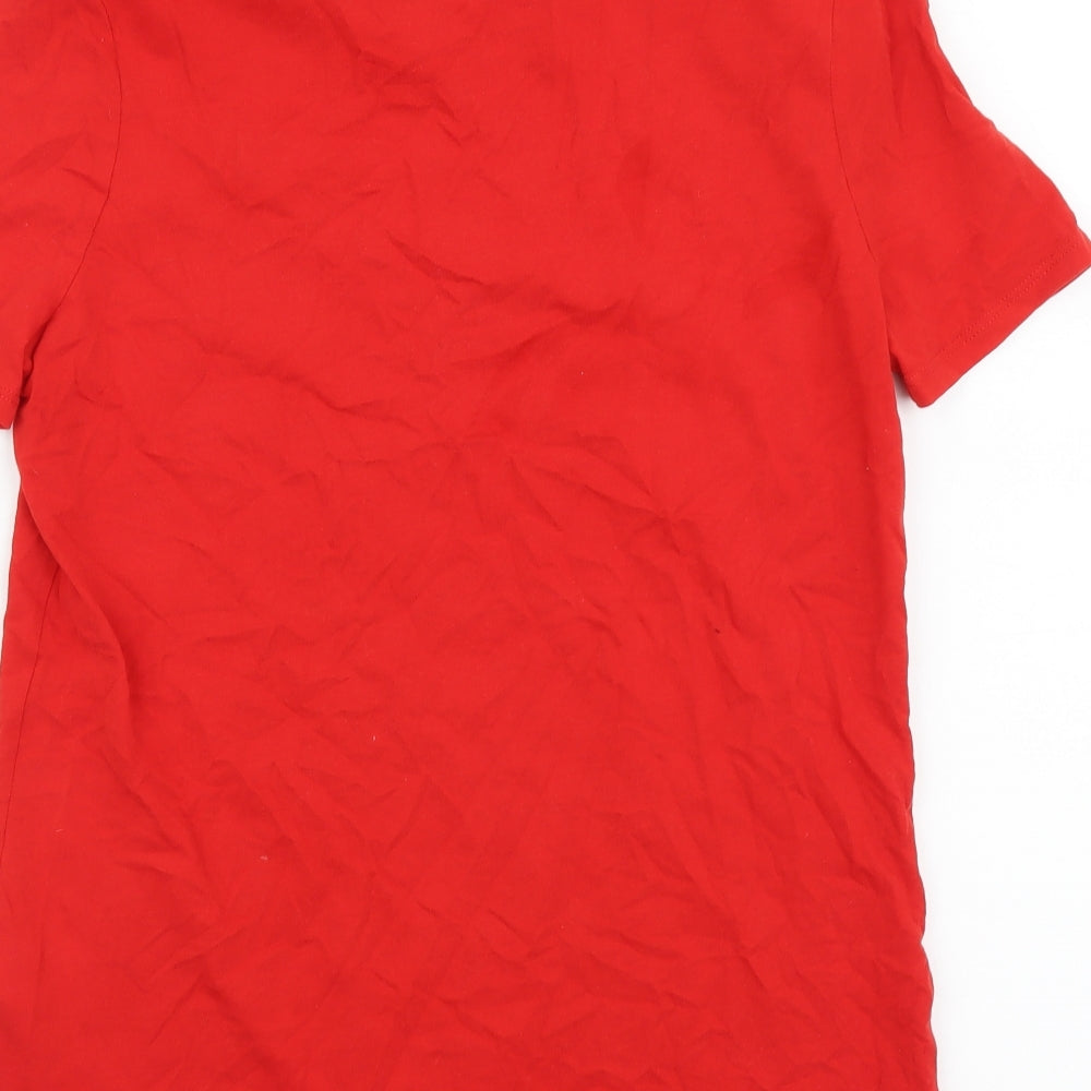 Womens UK Size 8 Marks and Spencer Red Tunic T-Shirt