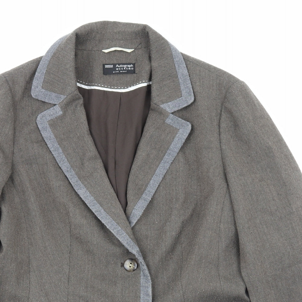 Womens UK Size 16 Marks and Spencer Brown Jacket