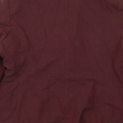 NEXT Womens Red Polyester Jacket Suit Jacket Size 12