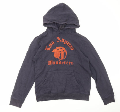 Nineteen Sixty Nine Womens Blue Cotton Pullover Hoodie Size M Pullover - Los Angeles Wanderers