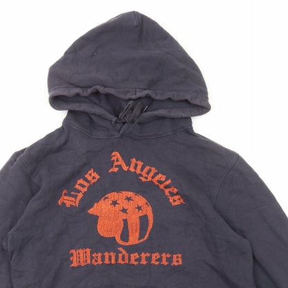Nineteen Sixty Nine Womens Blue Cotton Pullover Hoodie Size M Pullover - Los Angeles Wanderers